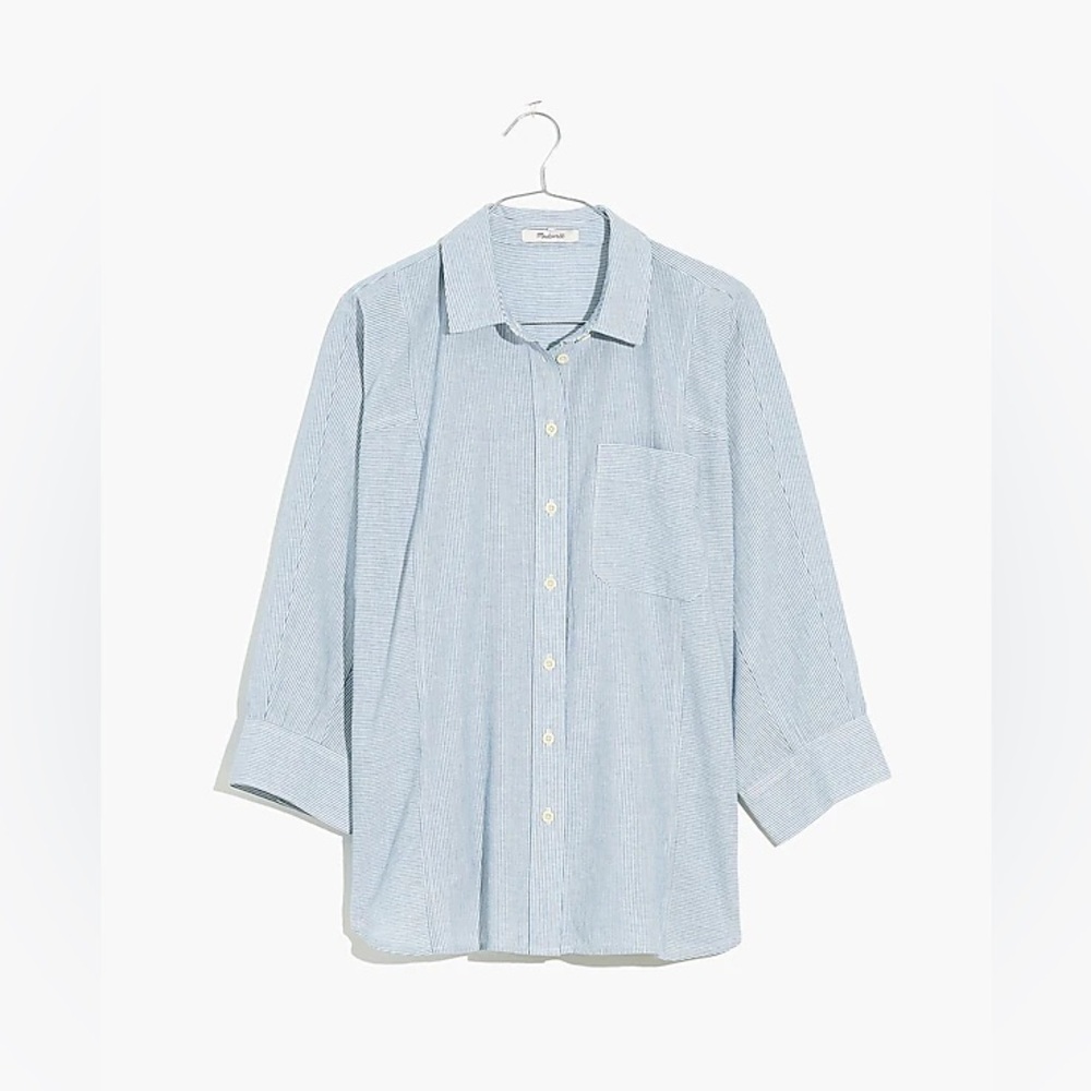 Madewell | Wellesley Oversized Seamed Shirt in Stripe